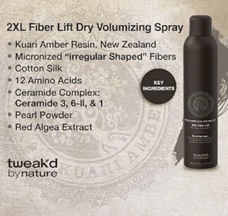 Tweak'd By Nature 2XL Fiber Lift Dry Volumizing Spray 8 oz SEALED gallery