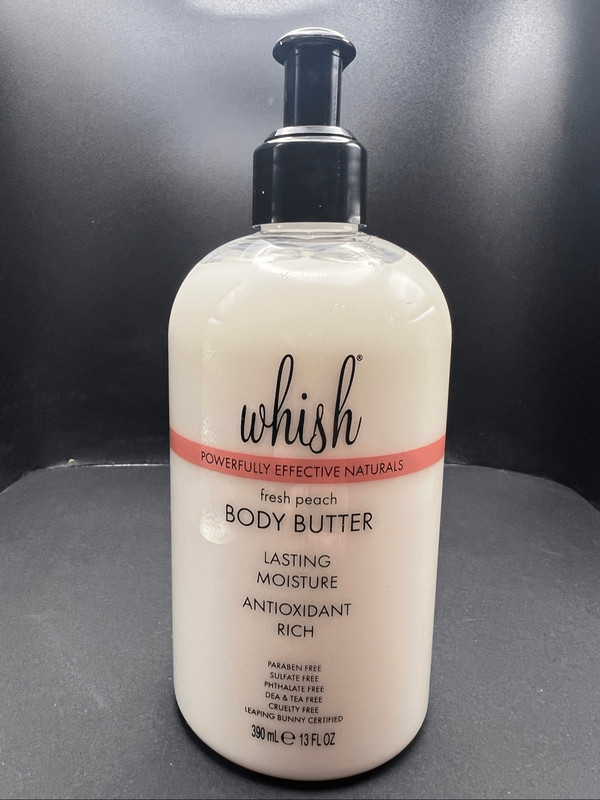 Whish Fresh Peach Body Butter Lasting Moisture Antioxidant Rich 390ml 13 fl oz