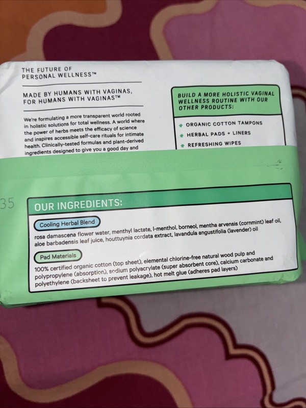 The Honey Pot Herbal Panty Liners Organic Cotton Super 30 ct gallery