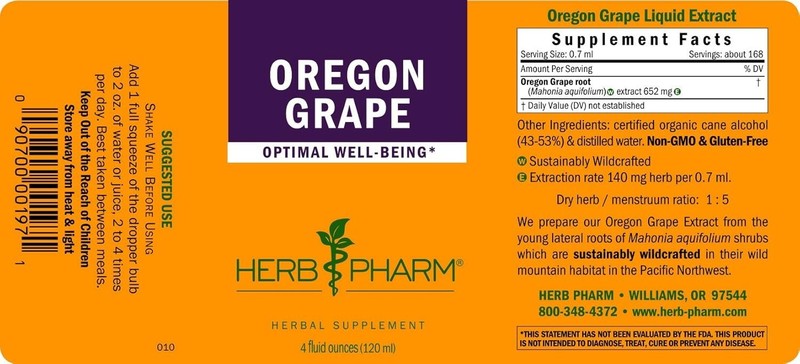 Oregon Grape Root Liquid Extract - 4 Ounce gallery