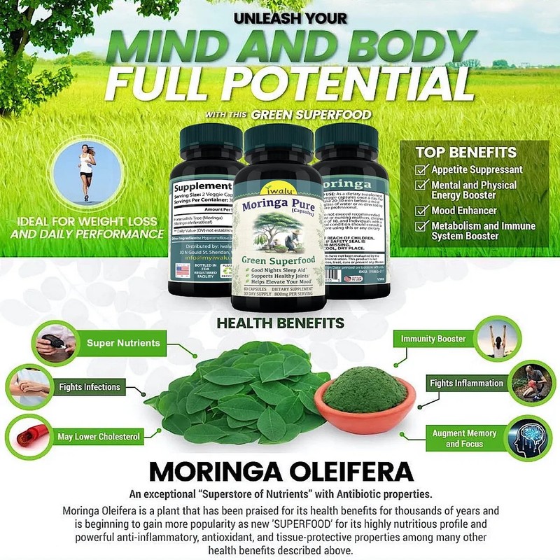 Moringa Oleifera Tablets | Best Supplement Capsule Pill Men Women FREE SHIP gallery