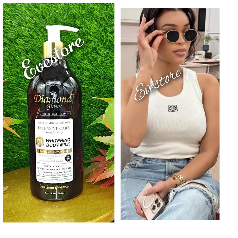 GCC DIAMOND GLOW WHITENING BODY MILK WITH Carrot Oil + VIT A,K,E 500mlx1 💯 %💪