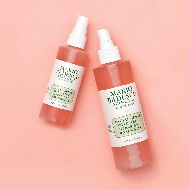 Facial Spray Aloe Herbs Rose Water 4 FL OZ & 2 FL OZ Combo Hydrates Rejuvenates gallery