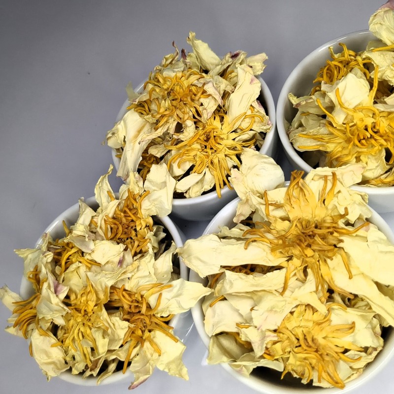 White Lotus Nymphaea ampla Hand Picked Dried Ceylon 100% Organic Flower Herb Tea gallery
