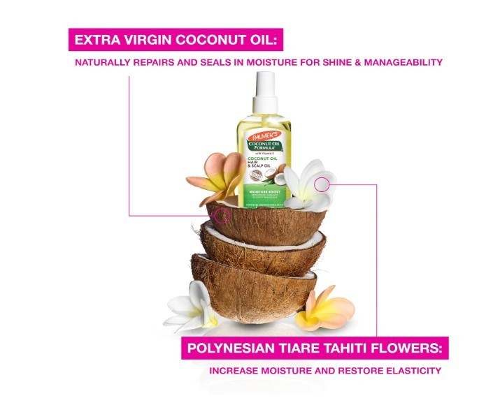 Coconut Hair & Scalp Oil Spray Moisture Boost Hydration Shine Repair 5.1oz gallery