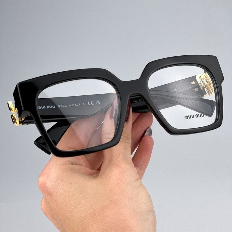 Miu Miu Women Eyeglasses Black Demo Square MU04UV 1AB1O1 NEW AUTHENTIC