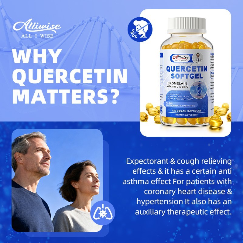 1000MG Quercetin with Bromelain & Zinc - Natural Immune Support Supplement gallery