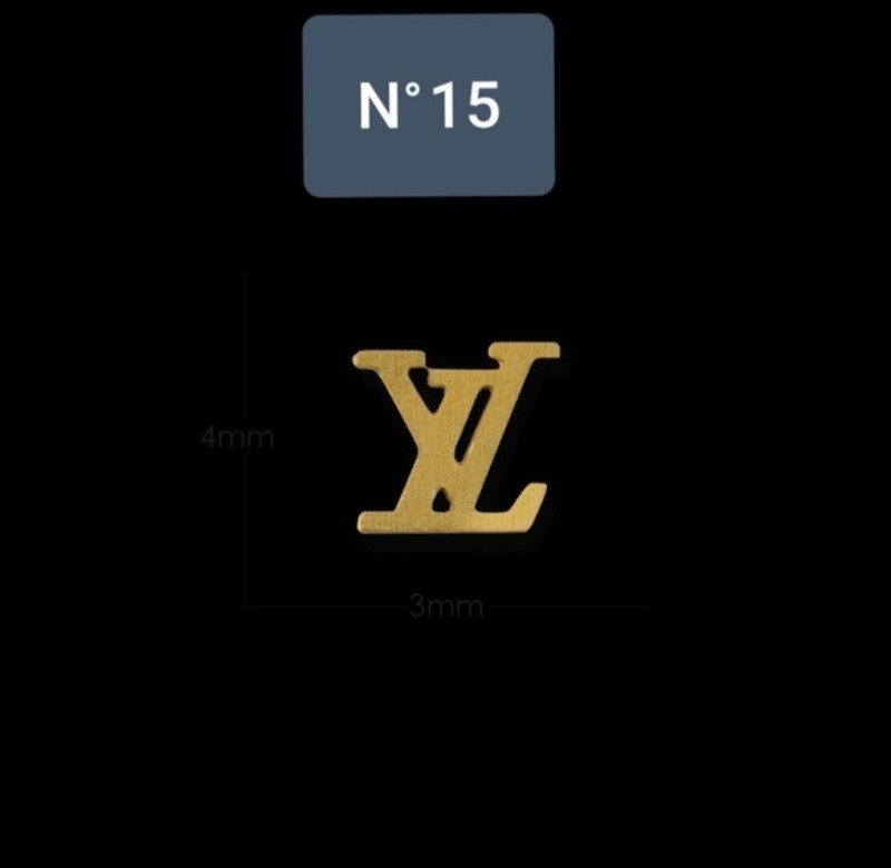 NWT NAIL ART DESIGN 4mm×3mm GOLD METAL NAIL DECALS: N°15 gallery