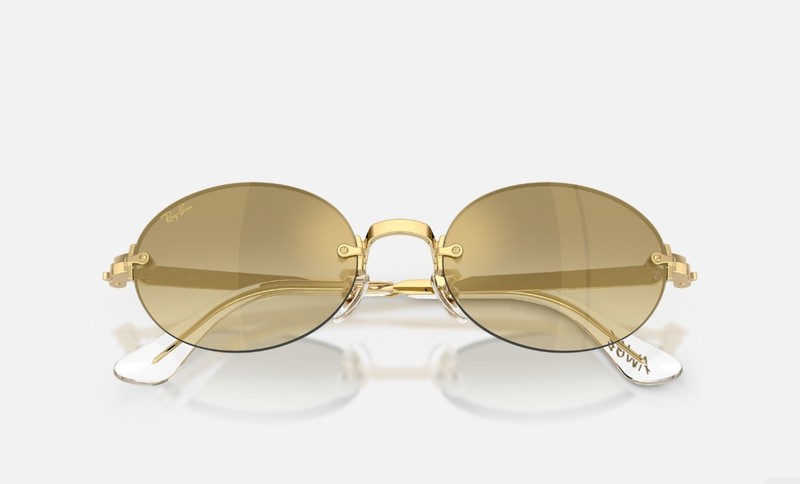 Ray-Ban A$AP Rocky Collection Gold Metal Rimless Eyewear Authentic gallery