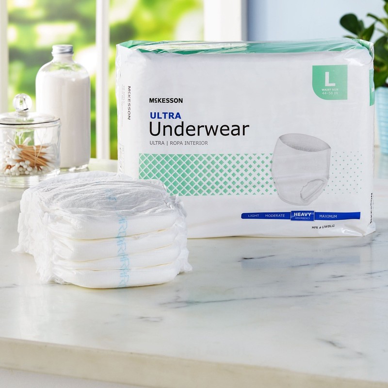 McKesson Adult Disposable Pull On Up Underwear Diapers L Heavy Absorbency 72 Ct gallery