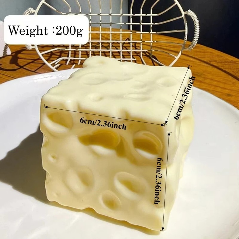 Jumbo Squishy Cheese Block(2pack), Stress Relief Squeeze Toy Gifts , Cyber Deal gallery