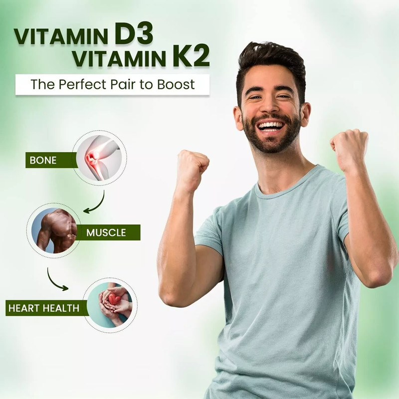Himalayan Organics Vitamin D3 600IU with K2 as MK7 supplement (120 Veg Tablets) gallery