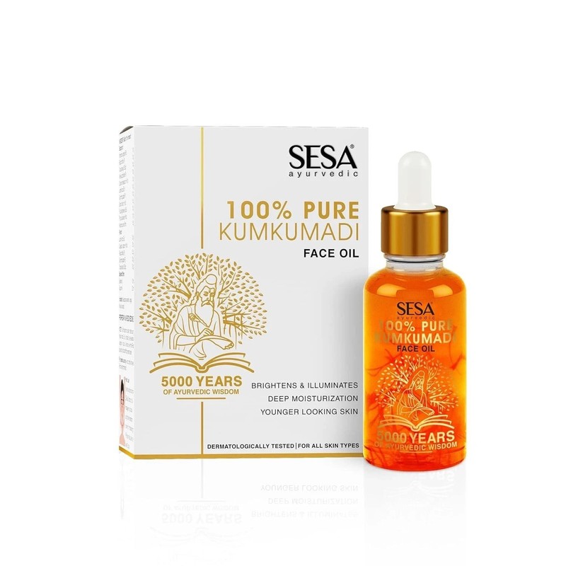Sesa Kumkumadi Face Oil For 100% pure Kumkumadi Tailam, Radiant & Glowing 15ml