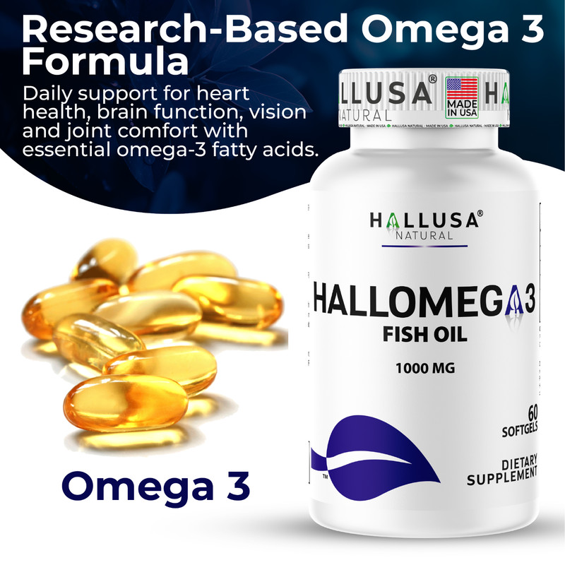 OMEGA 3 - Fish Oil Supplement - Cardiovascular Wellness - 60 Softgels gallery
