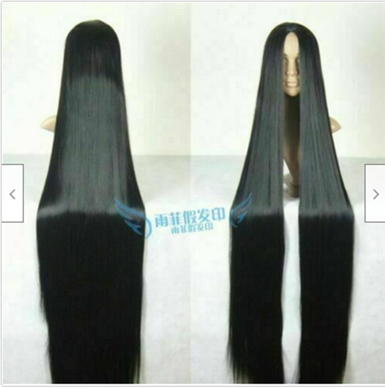 150CM/75inch Long BlackFashion Straight Wigs Cosplay Party Wig wigs