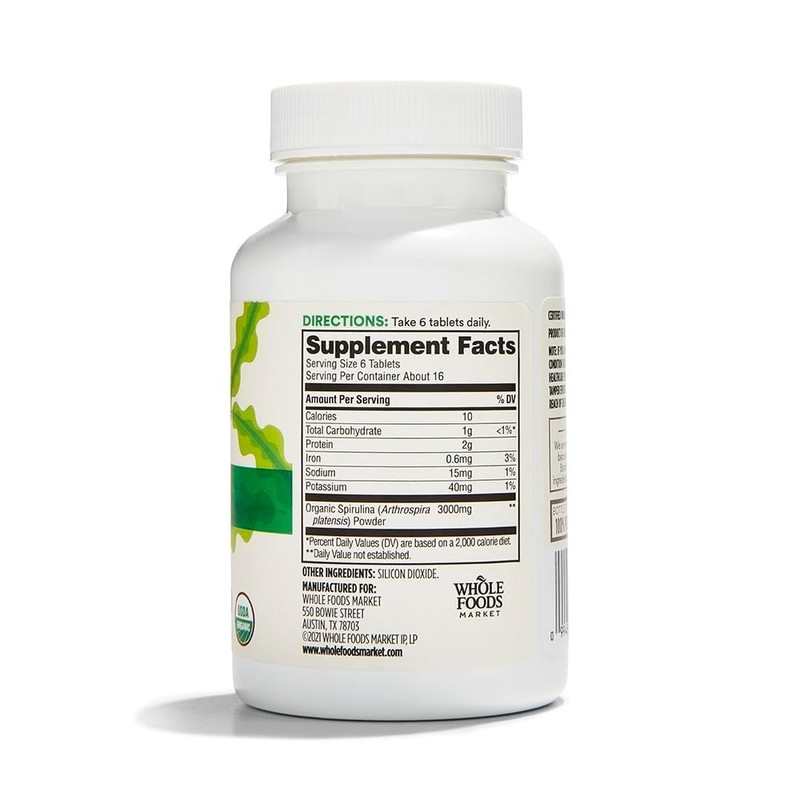 100 Count Spirulina 500mg - Source of Chlorophyll & Energy Boost gallery