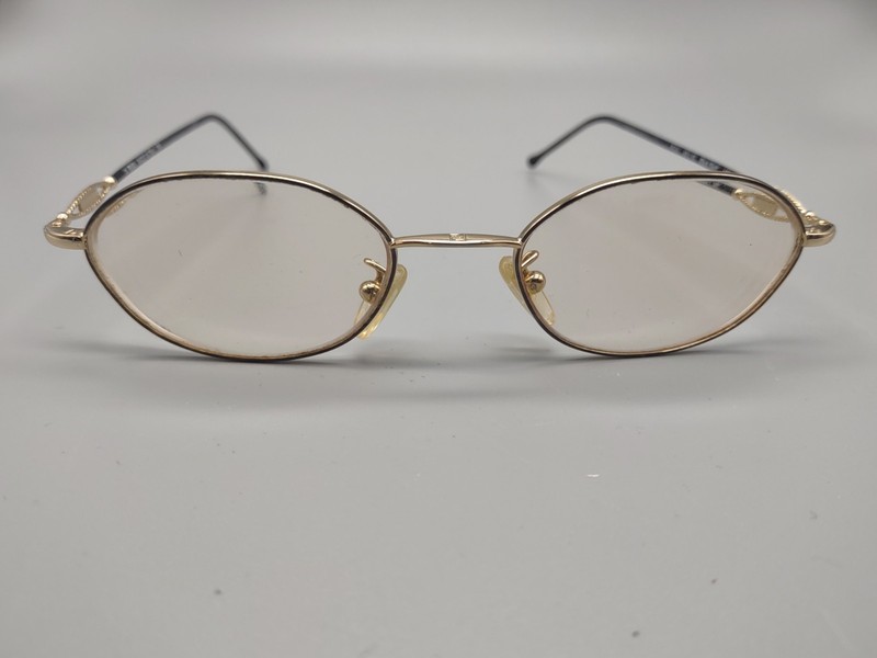 Gold FENDI Eyeglass Frames- F500 49-19-140- Black Swirl- ITALY- ✨FRAMES ONLY✨ gallery
