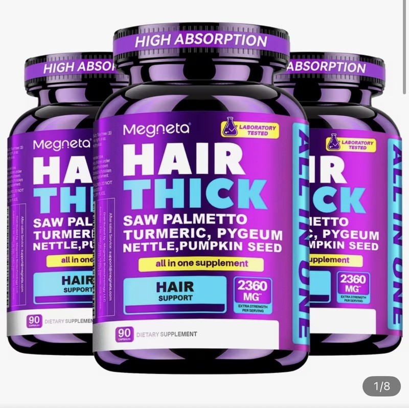 Hair Growth Supplement for Women & Men | Biotin Collagen Keratin | 90 Capsules