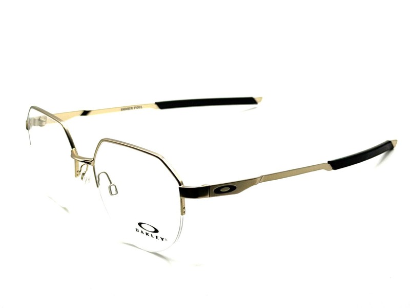 NEW OAKLEY INNER FOIL OX3247-0452 SATIN LIGHT GOLD MEN EYEGLASSES 52MM 17 140