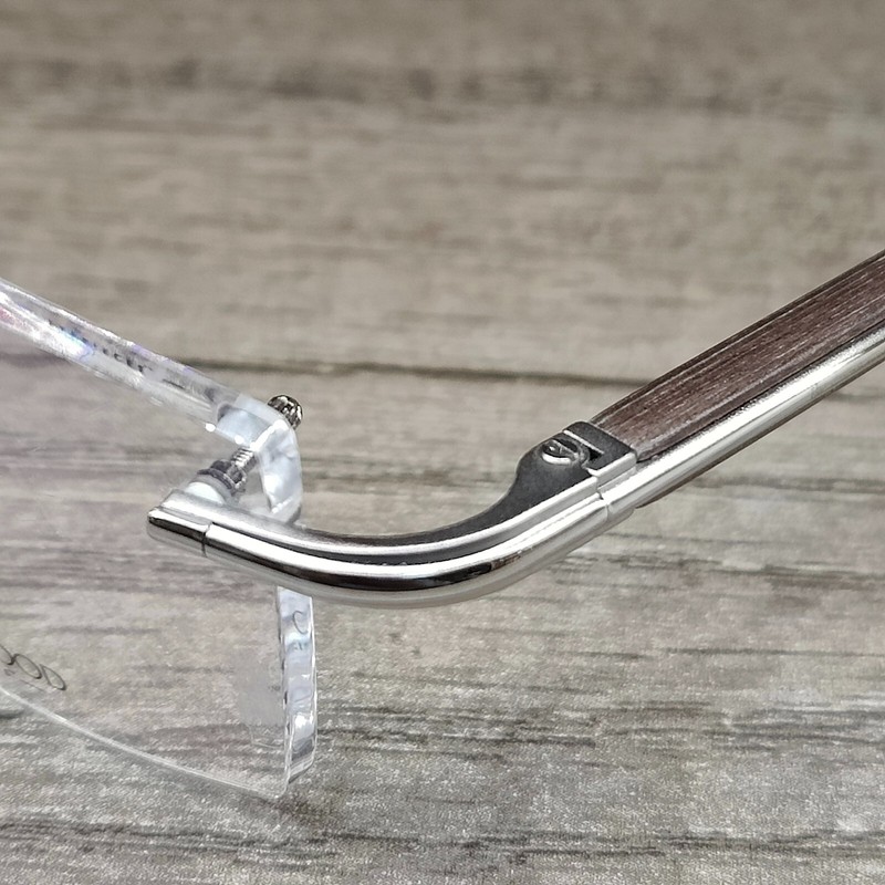 Gold & Wood D05 54 18 130NEW AUTHENTIC EYEGLASSES FRAME spring rimless frameless
