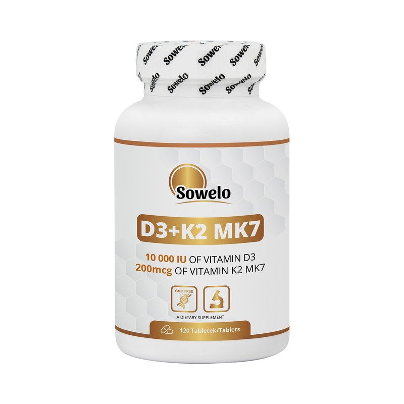 Vitamin D3 10000 IU + K2 MK7 200mcg Immune Support Bone Health Anti-Inflammatory