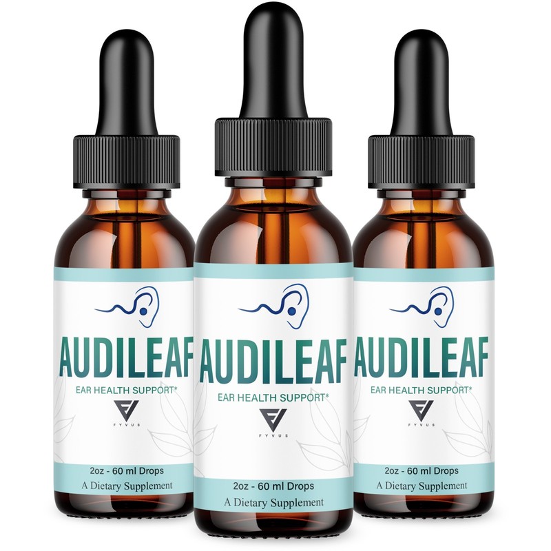 (3 Pack) Audileaf Drops, Audileaf Tinnitus Support Liquid Supplement (6oz)
