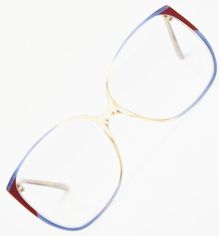 FILOS 4051 HELLA 54 blue/clear butterfly frame glasses vintage 80s👓women