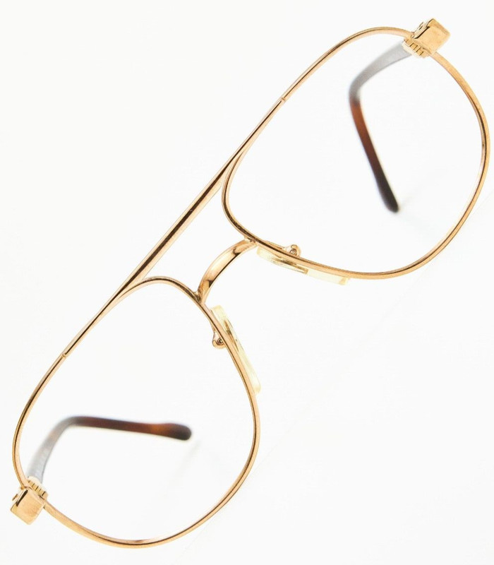 FILOS 3239 52 Gold/Turtle Rocker Bicker Pilot Glasses Vintage 80s👓Unisex