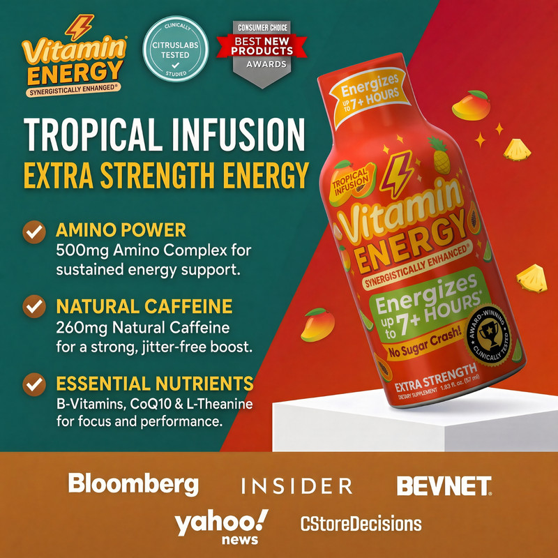 (48 Pack) Vitamin Energy® Focus+ Energy Shots, Clinically Proven gallery