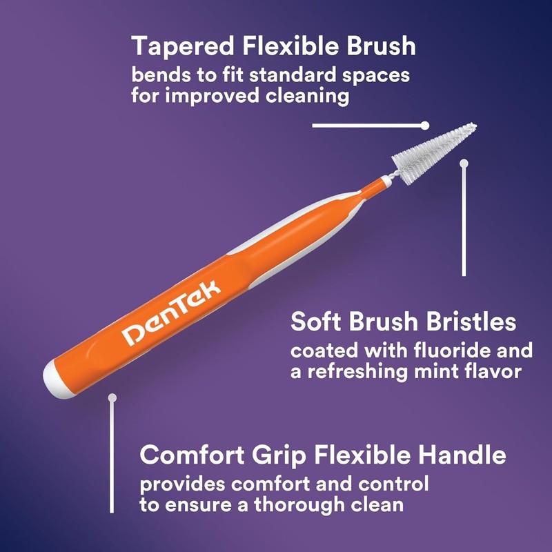 DenTek Easy Brush Advanced Clean Interdental Cleaners Toothbrush, Standard 16 Ct gallery