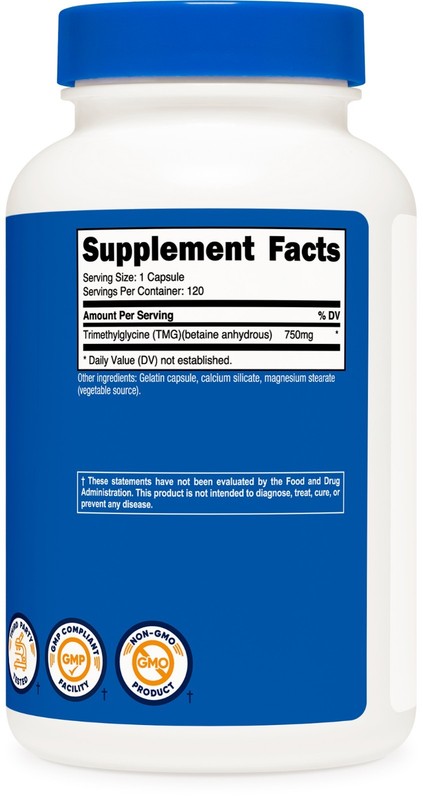 Nutricost TMG 750mg - 120 Capsules gallery