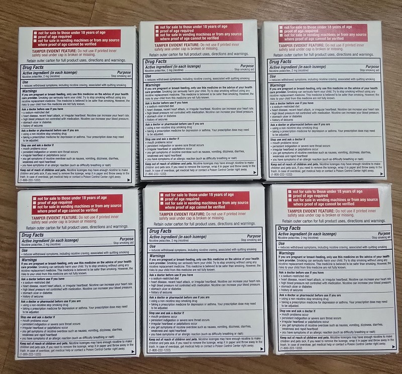 6 Boxes Nicorette Nicotine Lozenge Stop Smoking 2mg Mint (Total 432 Pieces) gallery