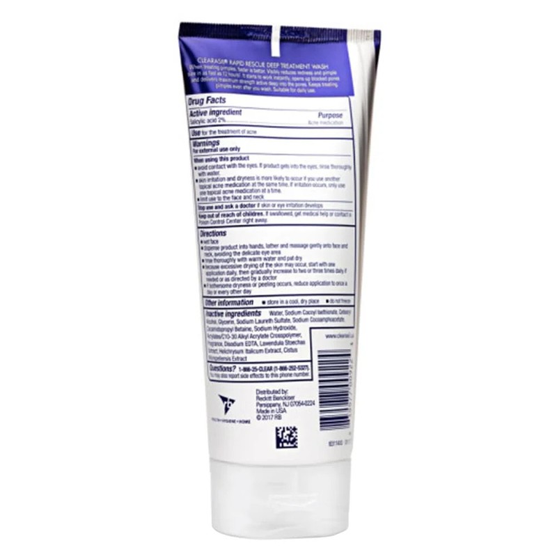 Clearasil Rapid Rescue Deep Treatment Acne Face Wash, Maximum Strenght with 2% S gallery