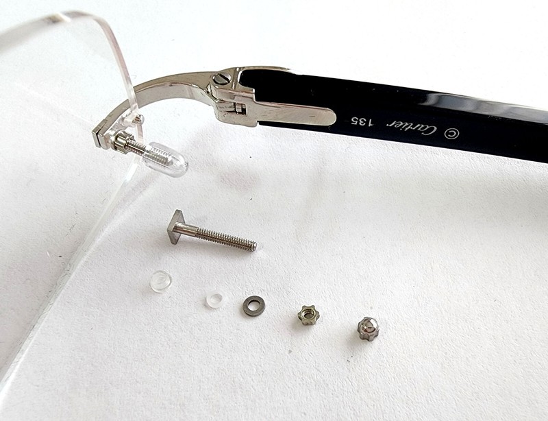 NEW! Authentic Cartier Square Screws - Gold/Silver + Free Screwdriver gallery