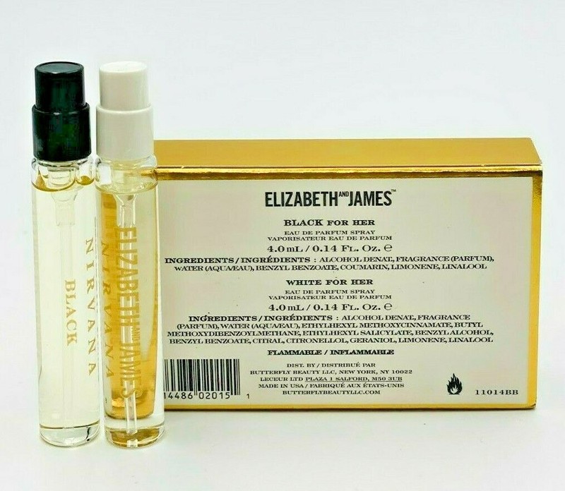 Elizabeth and James Nirvana White/Black Set Spray 2 x 0.14 oz/4 ml NIB Lot 50pcs gallery