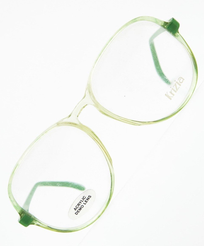 KRIZIA KV18 Clear/Green Butterfly Butterfly Glasses Vintage 80s👓Women