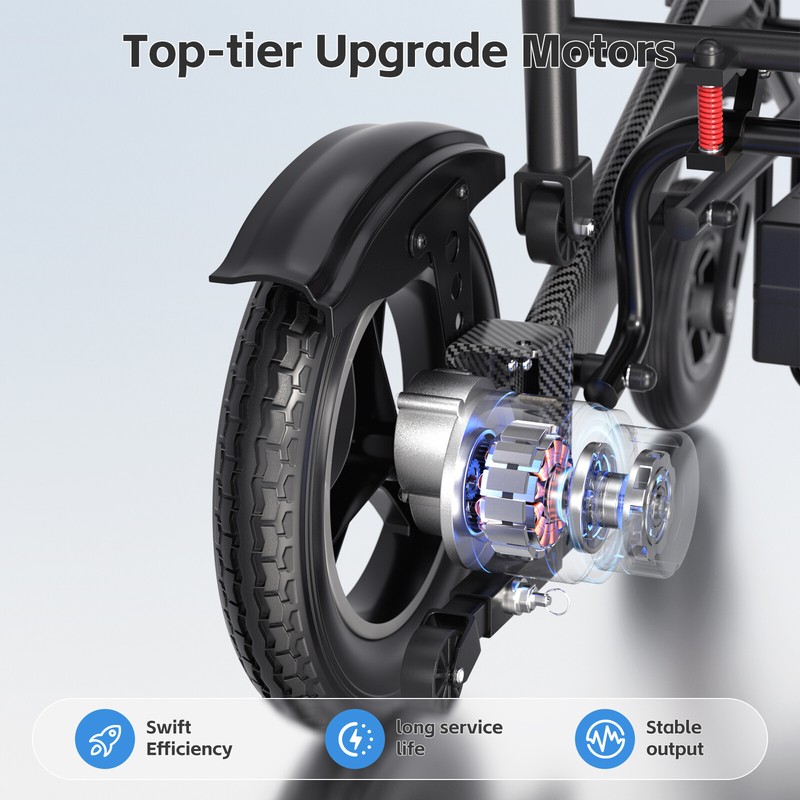 500W Foldable Electric Wheelchair Intelligent Motorized Power Chair All Terrain gallery