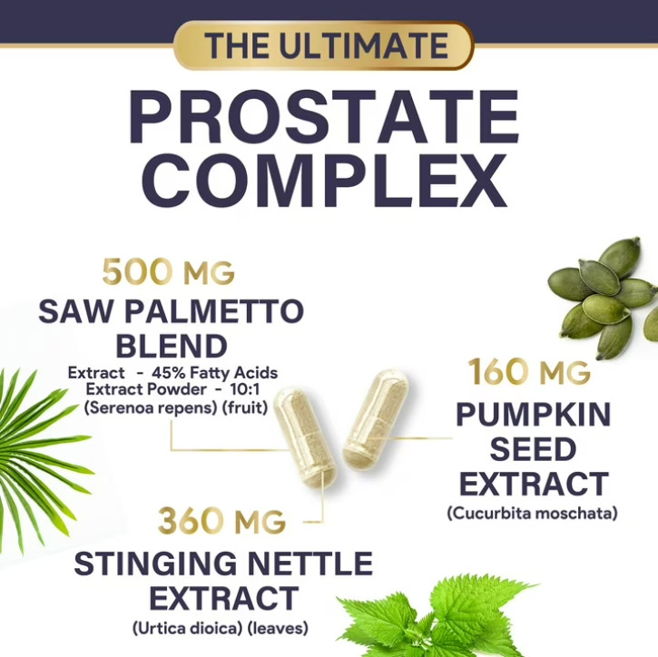 Prostate Health 1000mg 3X Formula w/ Saw Palmetto Capsules for Men gallery