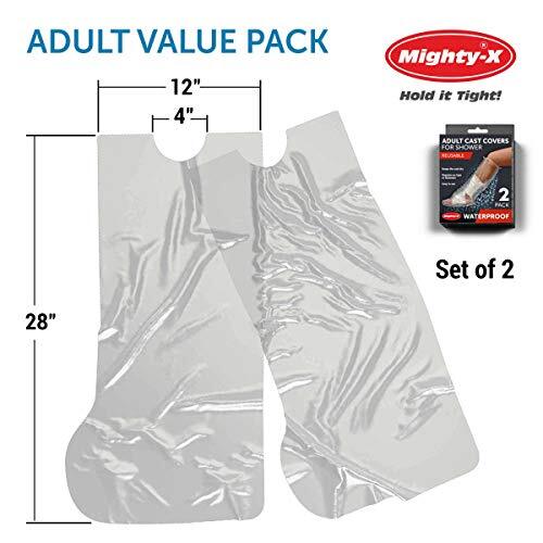 100% Waterproof Cast Cover Half Leg Reusable 2 pk Cast Protector for Shower gallery
