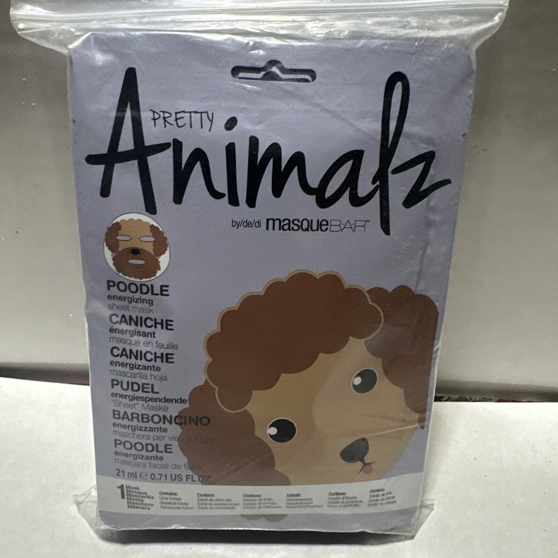 Lot Of 12 Pretty Animals Masque Bar Face Mask Poodle Energizing