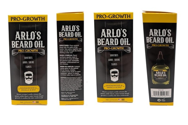 Pro Growth Beard Oil - Vanilla Sandalwood 2.5 oz. - Promotes Beard Hair Growth gallery