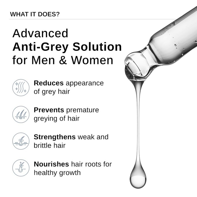 Bare Anatomy Anti Grey Hair Serum 50ml Biotin Rosemary Men Women gallery