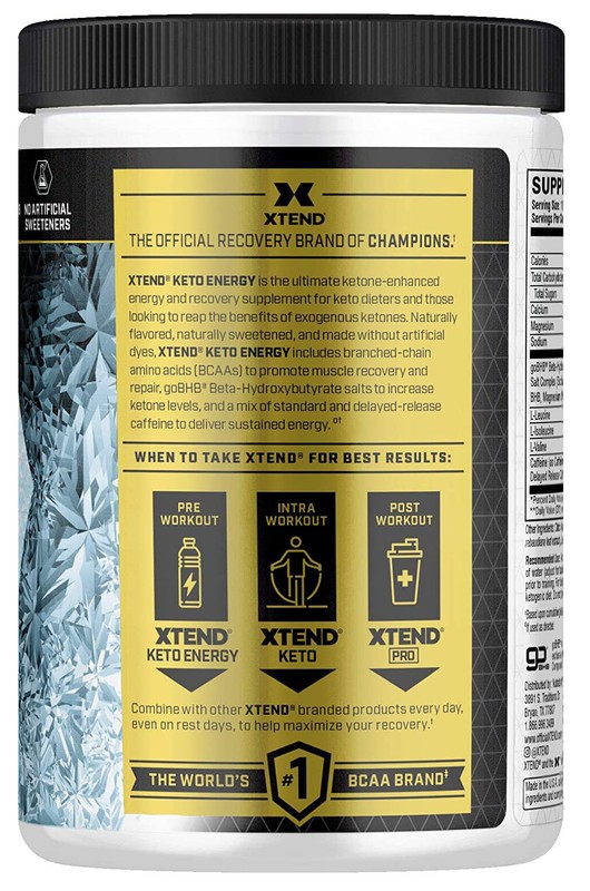 XTEND Keto ENERGY BCAA Amino Acid Supplement 20 Servings | Ultra Frost gallery