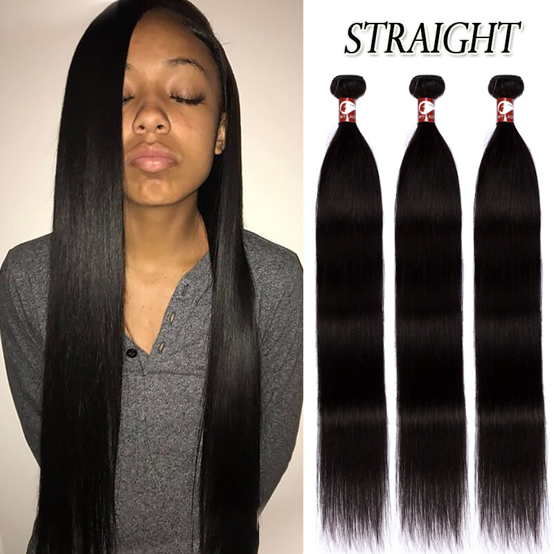 9A Unprocessed Sew In Virgin Human Hair Extensions Weaving 24″ 26″ 28″ 30″ Long