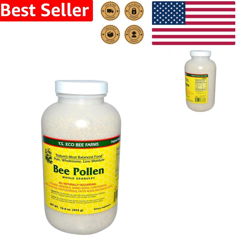 YS Eco Bee Farms 16oz Bee Pollen Granules Low Moisture Whole Unflavored