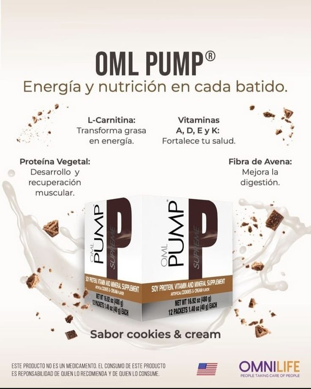 OML Pump Supreme | Soy Protein Cookies & Cream Flavor | **FREE SHIPPING** gallery