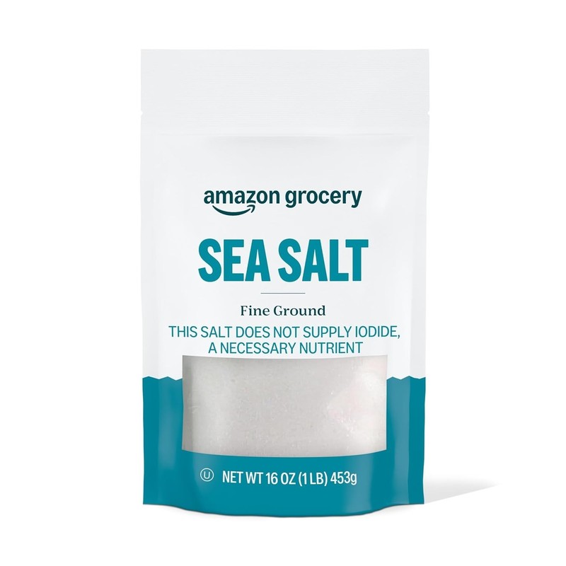 Everyday Culinary Essential: 1 Pound Fine Ground Sea Salt in Resealable Bag