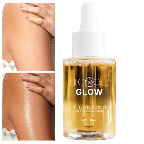 Lifecell Glow Self-Tanning Drops Face Body DHA Sunless Tanner Hydrating, 1 Fl Oz gallery