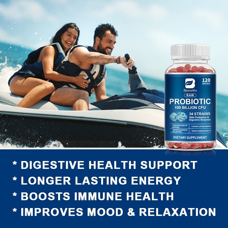 Probiotics 100 Billion CFU Potency Digestive Enzymes Immune Health 120 Capsules gallery