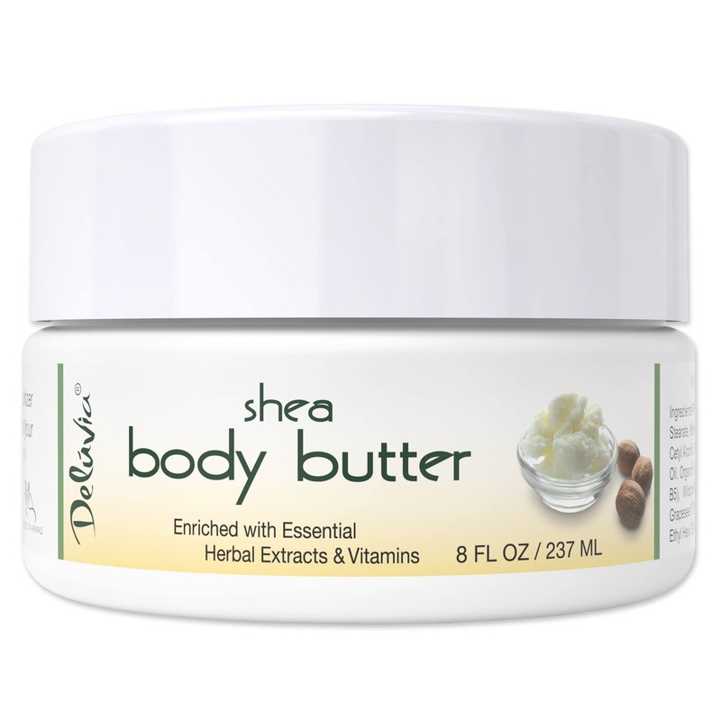 Delúvia Deluvia Shea Body Butter – Raw Fair Trade Shea Butter Organic Rose Hip